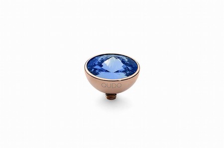 Qudo Rose Gold Topper Bottone 11.5mm - Sapphire